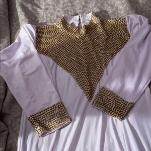 Gold and white dress